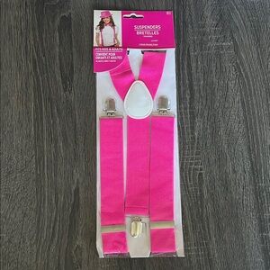 Pink Suspenders for Kids and Adults